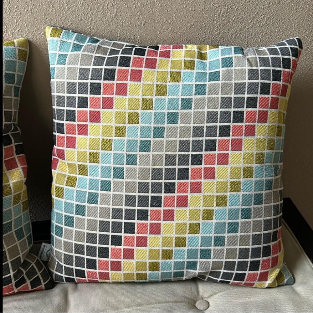 Colorful Contemporary Throw Pillow Set - Picture 3 of 3